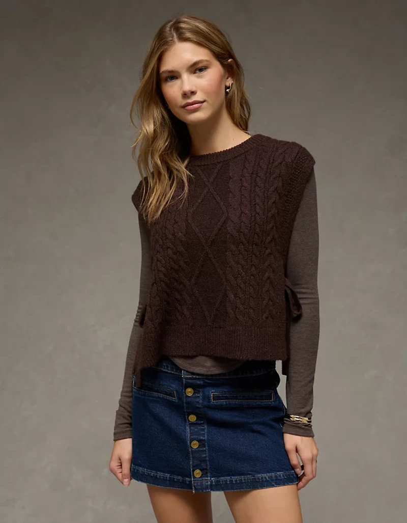 Veste nouée sur le côté si doux Whoa AE