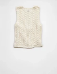 AE Cable-Knit Tie-Front Sweater Vest