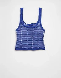 AE Lace-Up Knit Tank Top