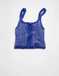 AE Lace-Up Knit Tank Top