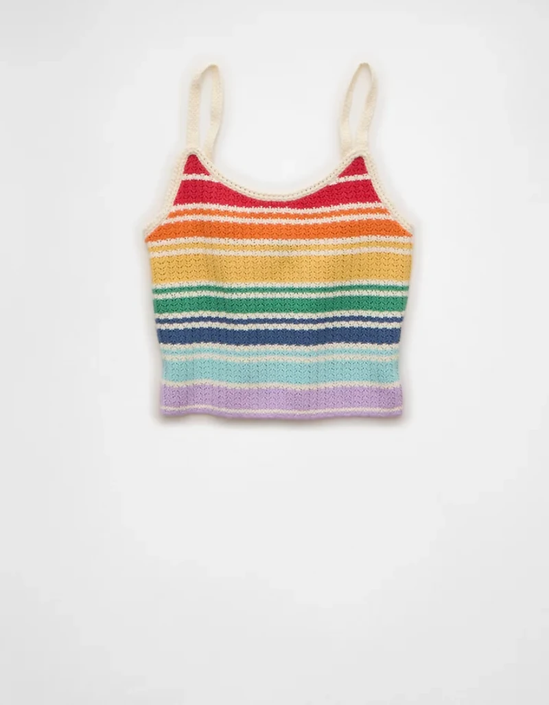 AE Pride Cropped Knit Tank Top