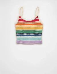 AE Pride Cropped Knit Tank Top