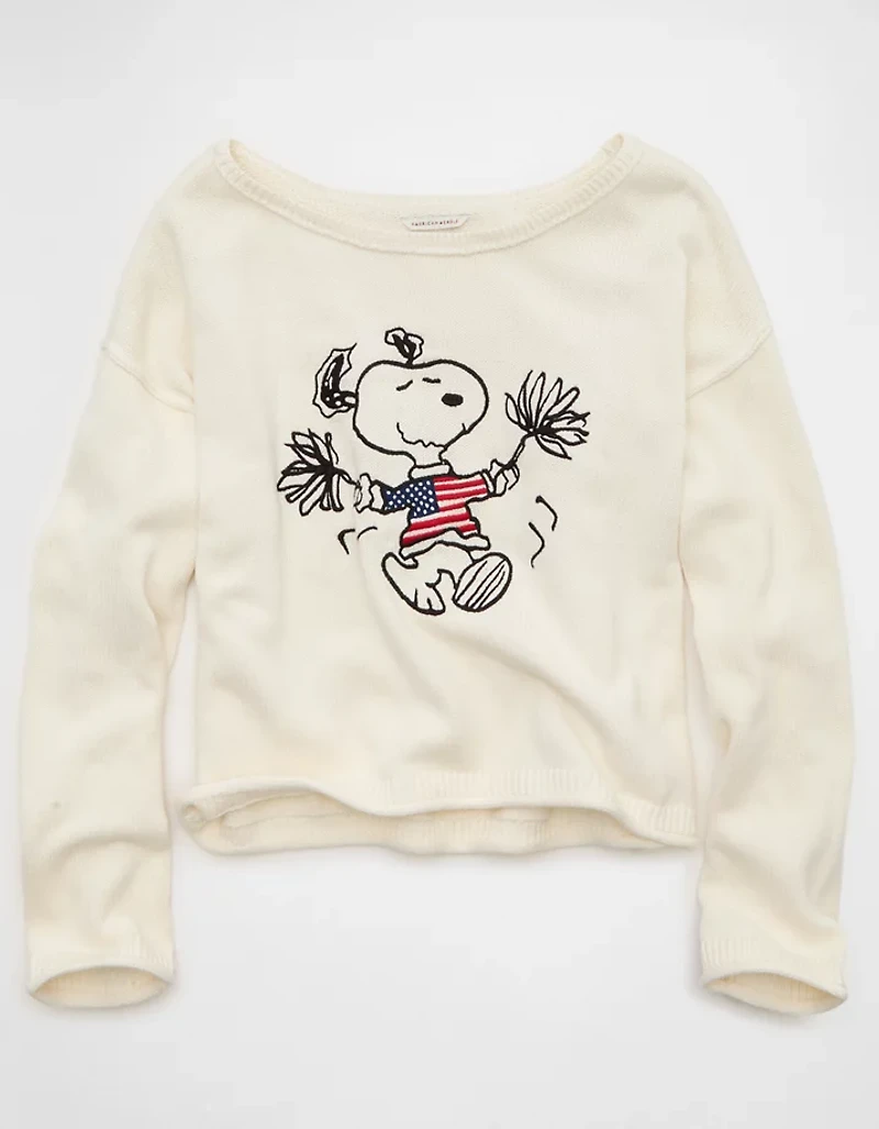 AE Americana Snoopy Graphic Sweater
