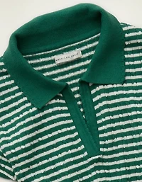 AE V-Neck Cable Knit Sweater Polo
