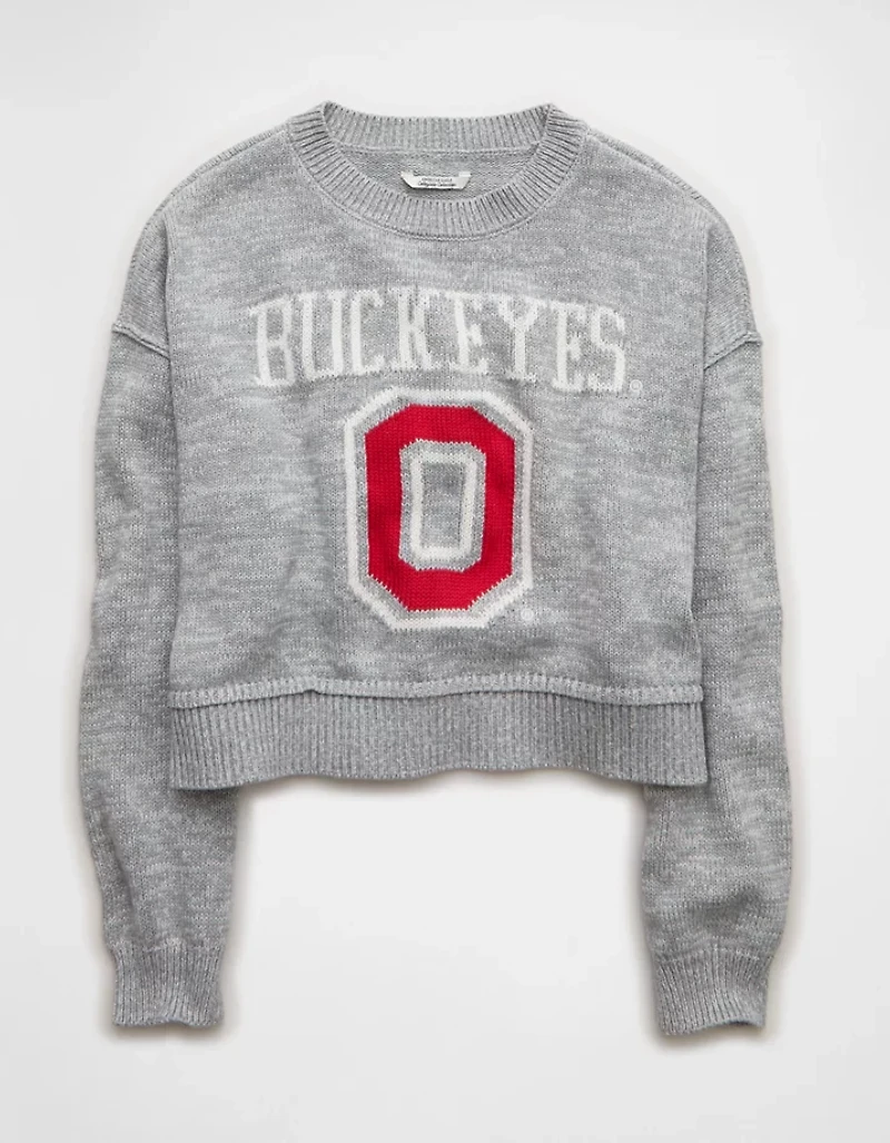 AE Ohio State Buckeyes Cropped Sweater