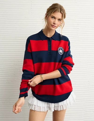 Polo de style rugby en tricot The Summer I Turned Pretty x AE