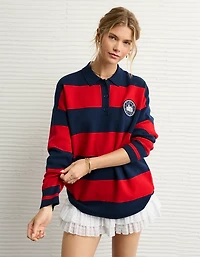 Polo de style rugby en tricot The Summer I Turned Pretty x AE