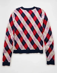 AE x The Summer I Turned Pretty Crew Neck Argyle Cardigan