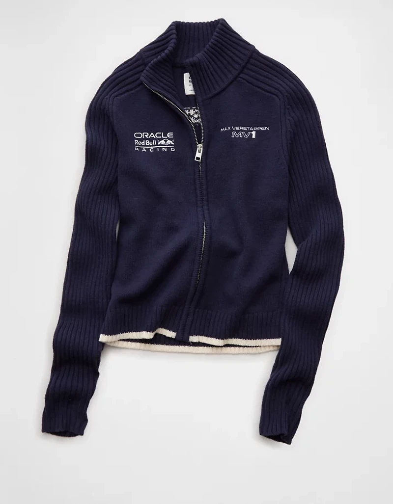 Chandail à capuchon en tricot glissière pleine longueur Red Bull AE