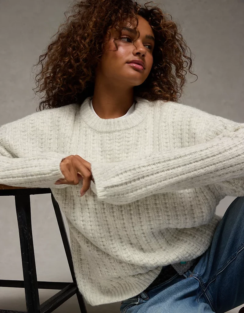 AE Oversized Waffle Sweater