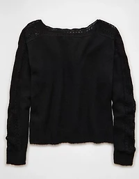 AE Whoa So Soft Lace Sweater
