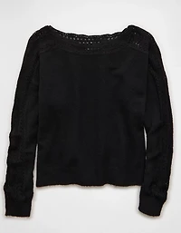 AE Whoa So Soft Lace Sweater