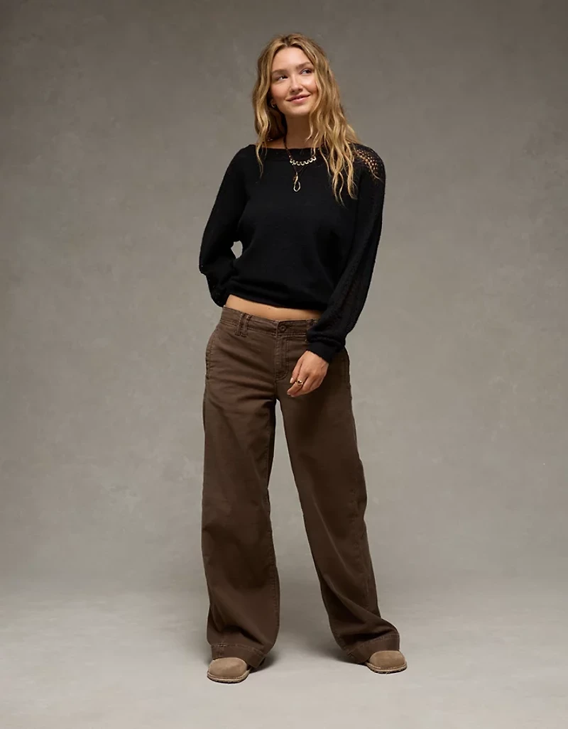 AE Whoa So Soft Lace Sweater