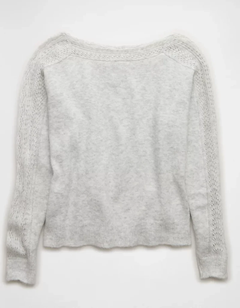 AE Whoa So Soft Lace Sweater