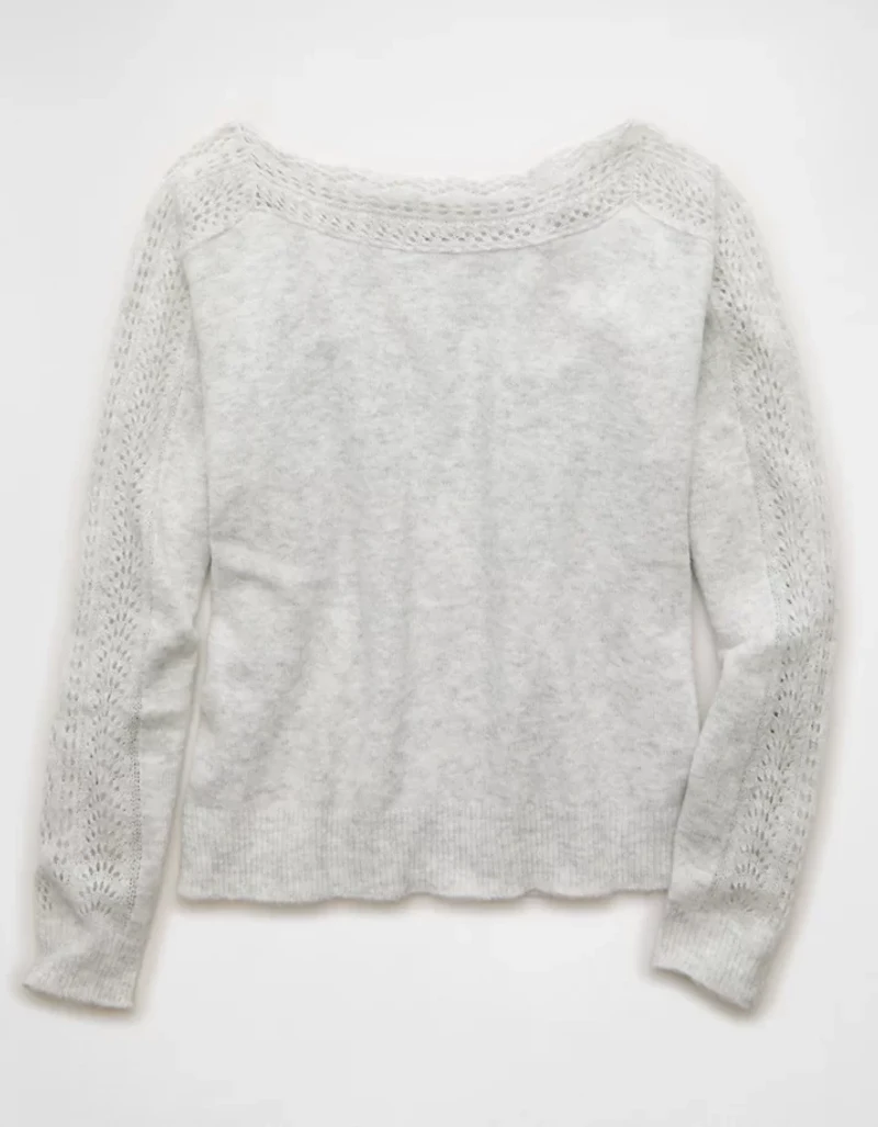 AE Whoa So Soft Lace Sweater