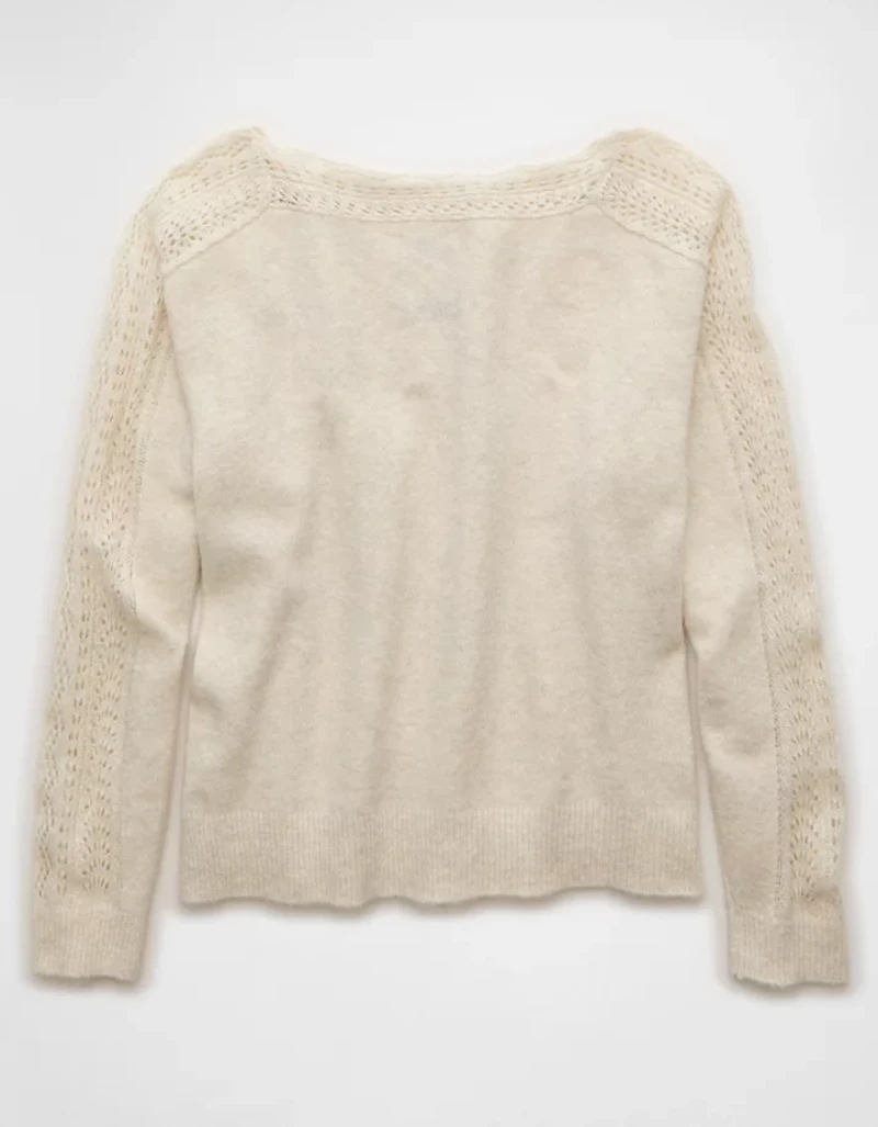 AE Whoa So Soft Lace Sweater