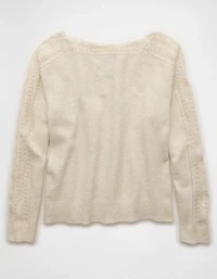AE Whoa So Soft Lace Sweater