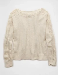 AE Whoa So Soft Lace Sweater