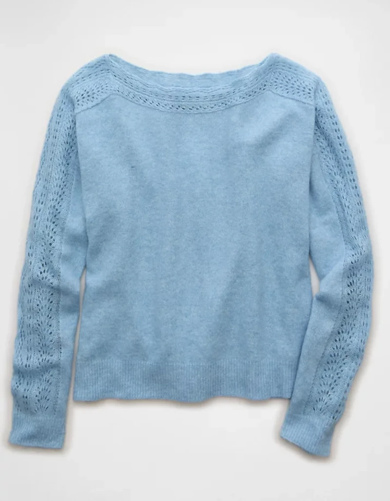 AE Whoa So Soft Lace Sweater