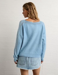 AE Whoa So Soft Lace Sweater