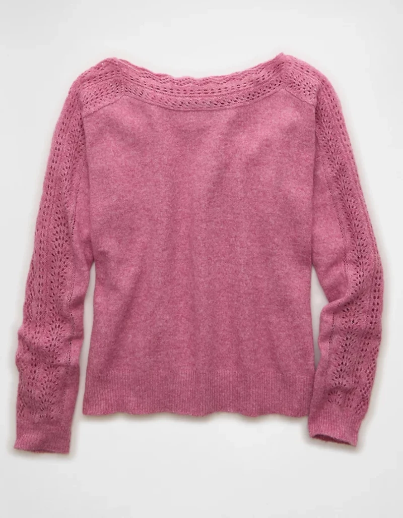 AE Whoa So Soft Lace Sweater