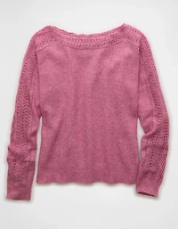 AE Whoa So Soft Lace Sweater