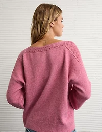 AE Whoa So Soft Lace Sweater