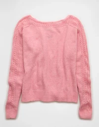 AE Whoa So Soft Lace Sweater