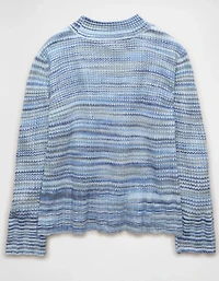 AE Oversized Faux Mohair Wide Cuff Sweater