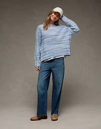 AE Oversized Faux Mohair Wide Cuff Sweater