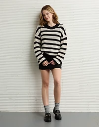 AE Cropped Crochet Sweater