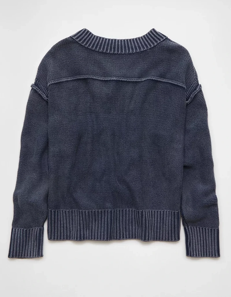 Chandail à encolure en V longue fin de semaine AE