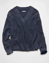 Chandail à encolure en V longue fin de semaine AE