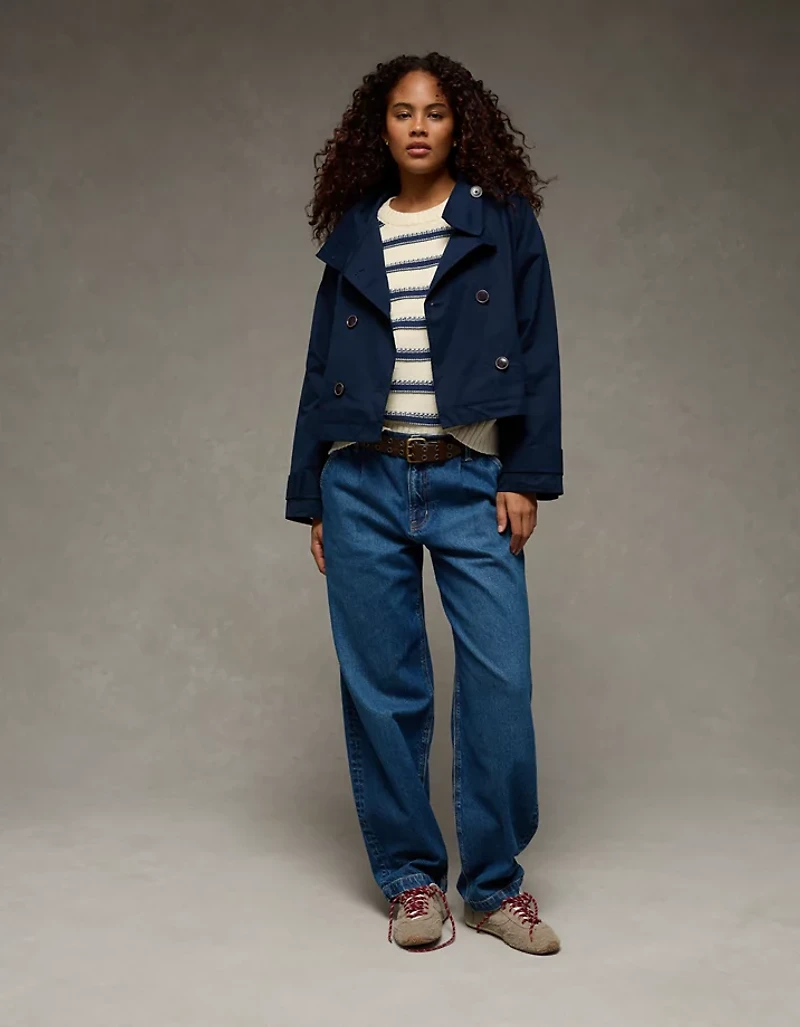 Chandail rayé à col rond AE