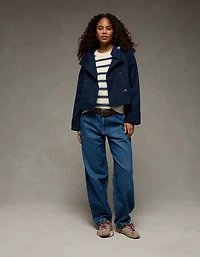 Chandail rayé à col rond AE