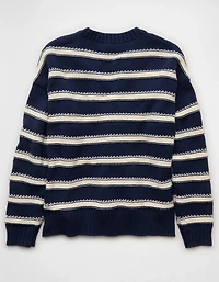 AE Striped Crew Neck Sweater