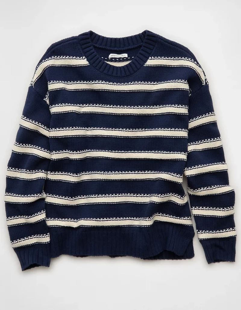 AE Striped Crew Neck Sweater