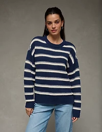 AE Striped Crew Neck Sweater