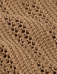 AE Cropped Crochet Boatneck Sweater