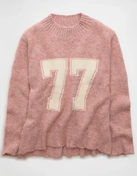 AE Oversized Faux Mohair Wide Cuff Sweater