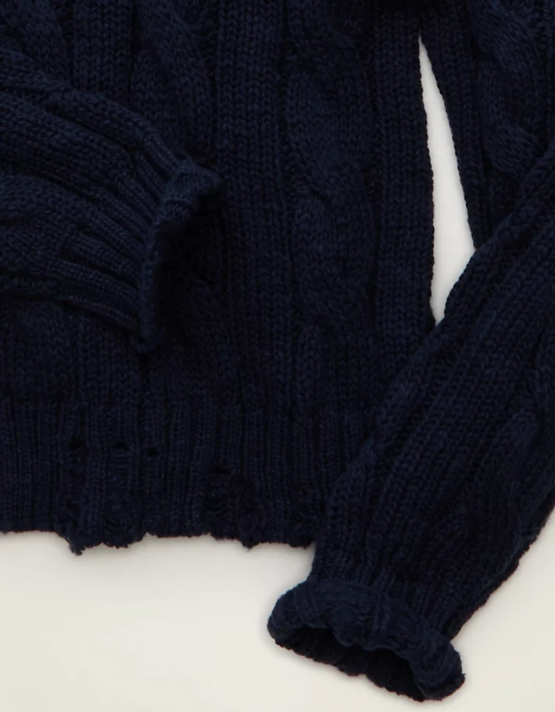 Chandail en tricot avec torsades AE