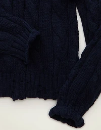 Chandail en tricot avec torsades AE