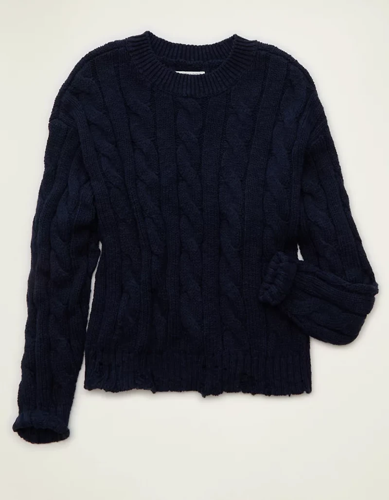 Chandail en tricot avec torsades AE
