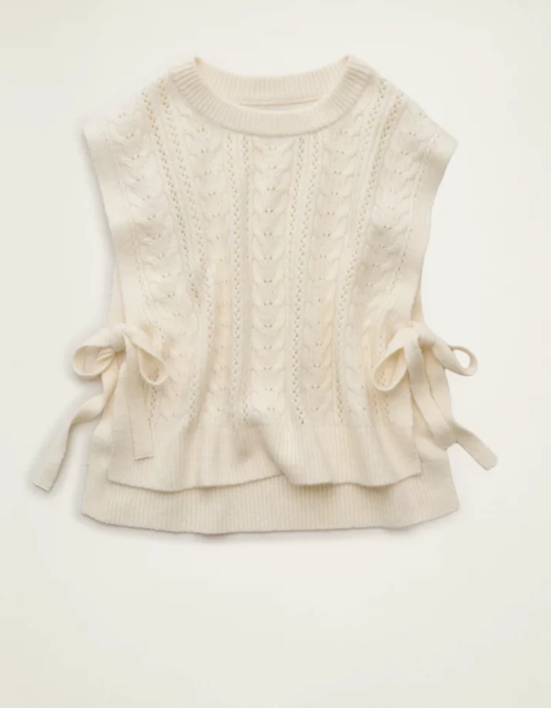 AE Whoa So Soft Cable Knit Vest