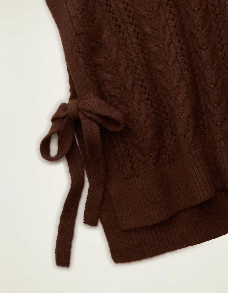 Veste sans manches en tricot torsadé Whoa Si douce AE