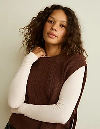 Veste sans manches en tricot torsadé Whoa Si douce AE