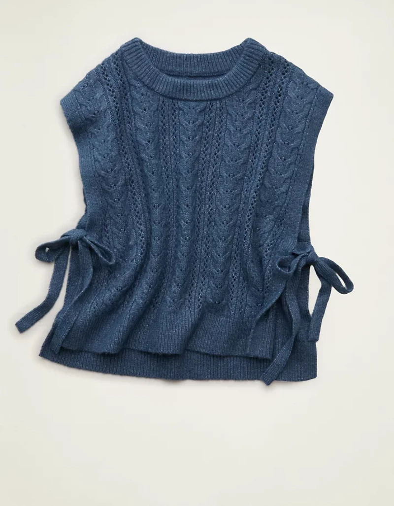 Veste sans manches en tricot torsadé Whoa Si douce AE