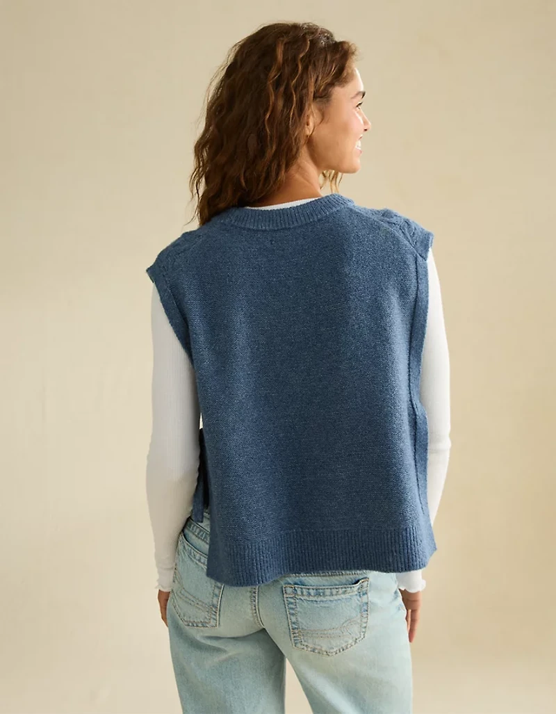 Veste sans manches en tricot torsadé Whoa Si douce AE