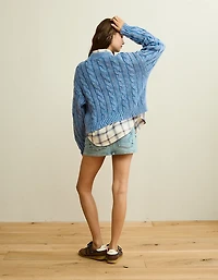 Chandail en tricot avec torsades AE