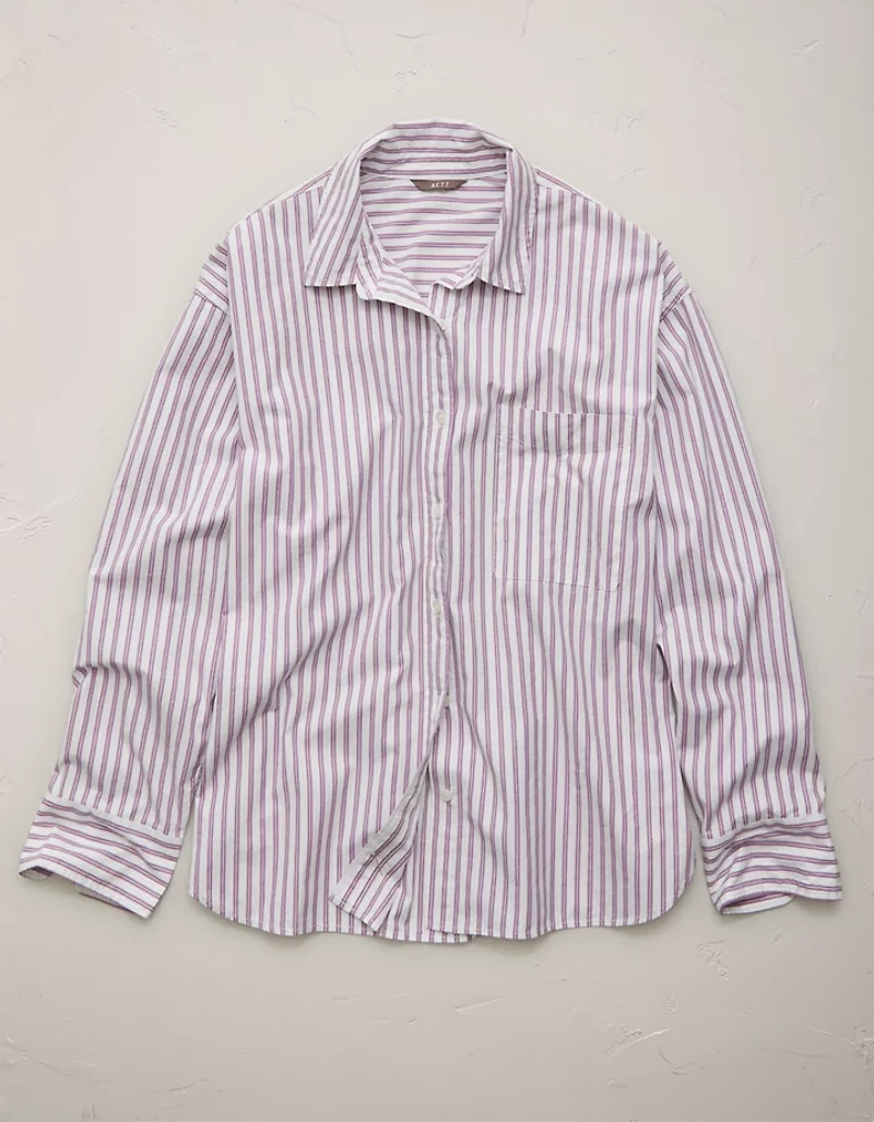 AE77 Oversized Poplin Button-Up Shirt